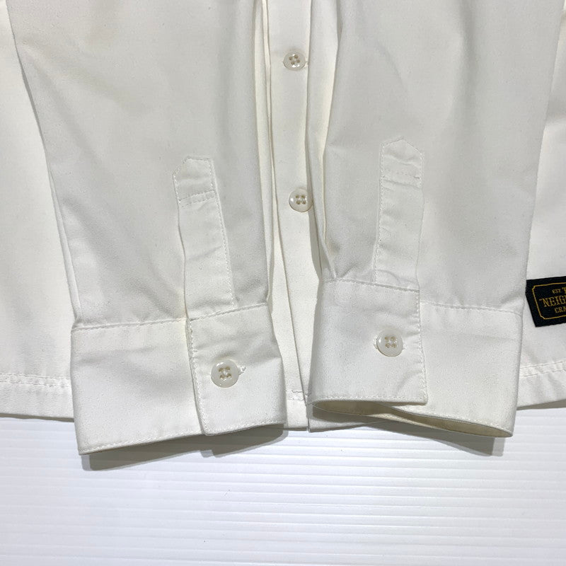 【中古品】【メンズ】 NEIGHBORHOOD ネイバーフッド CLASSIC WORK EC-SHIRT.L/S 172TSNH-SHM03 クラシック ワーク シャツ ロングスリーブ 長袖 トップス 142-260615-yo-09-tei サイズ：M カラー：ホワイト 万代Net店