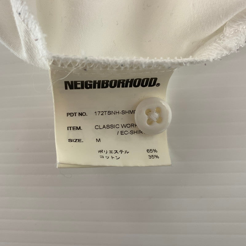 【中古品】【メンズ】 NEIGHBORHOOD ネイバーフッド CLASSIC WORK EC-SHIRT.L/S 172TSNH-SHM03 クラシック ワーク シャツ ロングスリーブ 長袖 トップス 142-260615-yo-09-tei サイズ：M カラー：ホワイト 万代Net店