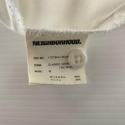 【中古品】【メンズ】 NEIGHBORHOOD ネイバーフッド CLASSIC WORK EC-SHIRT.L/S 172TSNH-SHM03 クラシック ワーク シャツ ロングスリーブ 長袖 トップス 142-260615-yo-09-tei サイズ：M カラー：ホワイト 万代Net店