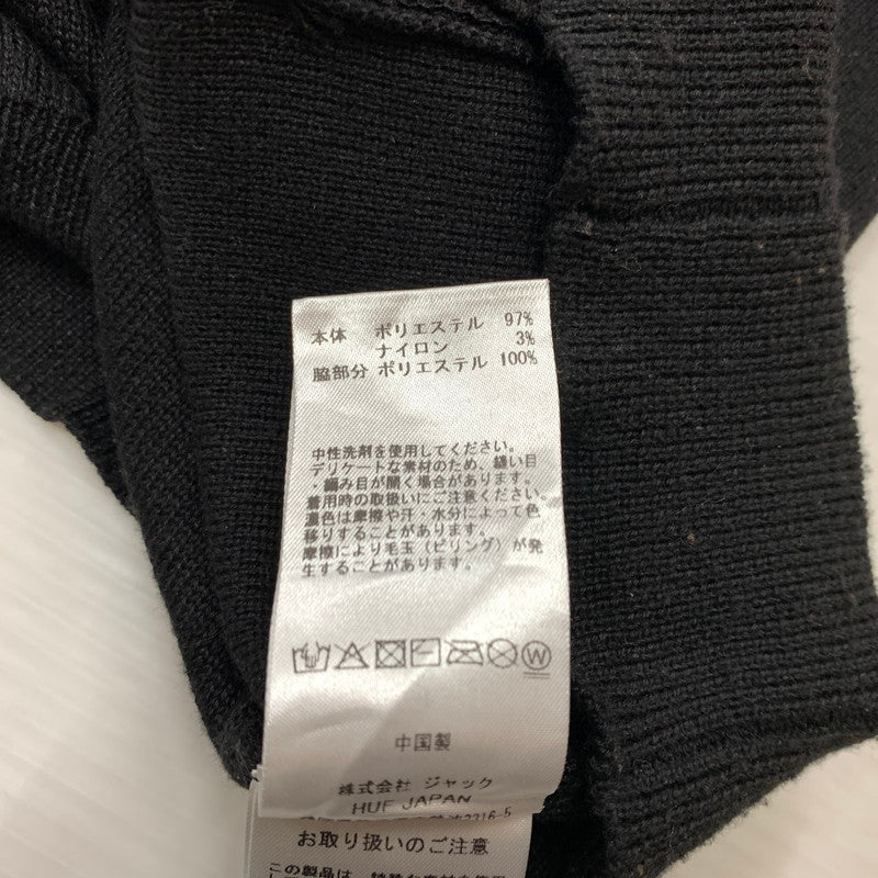 【中古品】【メンズ】 HUF ハフ OG LOGO PACK FALL CREWNECK SWEATER ロゴ パック フォール クルーネック セーター トップス プルオーバー 142-260508-ks-21-tei サイズ：M カラー：ブラック 万代Net店