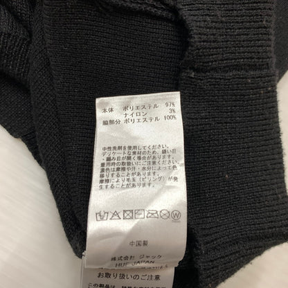 【中古品】【メンズ】 HUF ハフ OG LOGO PACK FALL CREWNECK SWEATER ロゴ パック フォール クルーネック セーター トップス プルオーバー 142-260508-ks-21-tei サイズ：M カラー：ブラック 万代Net店