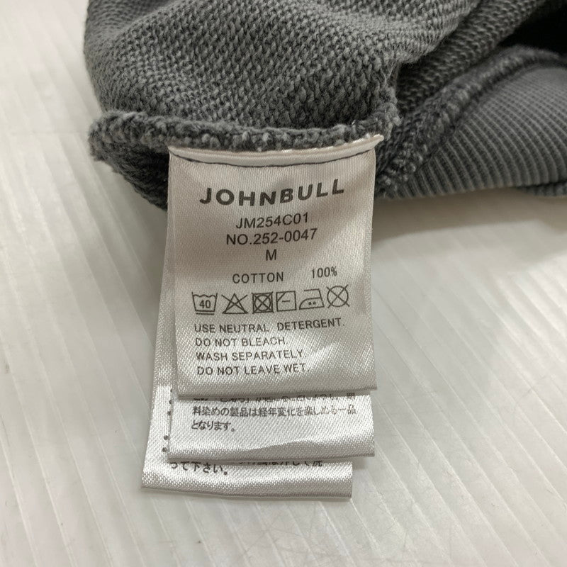【現状渡し品】【メンズ】 Johnbull ジョンブル PIGMENTDYED SWEATSHIRT JM2541C01 ピグメントダイ スウェット トップス トレーナー 140-260508-ks-22-tei サイズ：M カラー：グレー 万代Net店