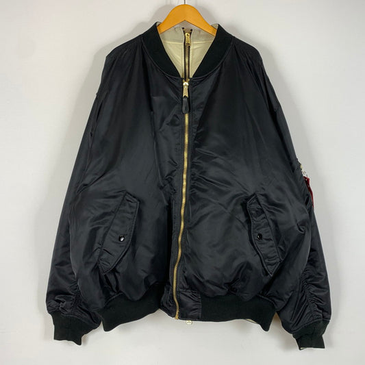 【中古品】【メンズ】 VETEMENTS ヴェトモン × ALPHAINDUSTRIES アルファ インダストリーズ 別注 コラボ 20AW REVERSIBLE DOUBLEZIP BLOUSON UAH21JA001 リバーシブル ダブルジップ ブルゾン アウター 141-260508-ks-25-tei サイズ：M カラー：ブラックアイボリー 万代Net店