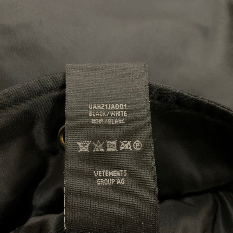 【中古品】【メンズ】 VETEMENTS ヴェトモン × ALPHAINDUSTRIES アルファ インダストリーズ 別注 コラボ 20AW REVERSIBLE DOUBLEZIP BLOUSON UAH21JA001 リバーシブル ダブルジップ ブルゾン アウター 141-260508-ks-25-tei サイズ：M カラー：ブラックアイボリー 万代Net店