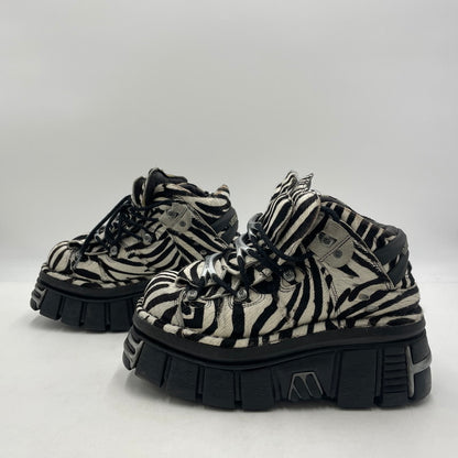 【中古品】【メンズ】 VETEMENTS ヴェトモン × NEWROCK ニューロック 別注 コラボ PLATFORM SNEAKERS "ZEBRA" プラットフォーム スニーカー ゼブラ 靴 シューズ 162-260604-yo-04-tei サイズ：42 カラー：ゼブラ 万代Net店