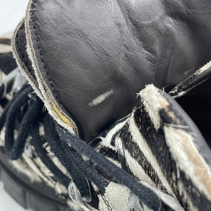 【中古品】【メンズ】 VETEMENTS ヴェトモン × NEWROCK ニューロック 別注 コラボ PLATFORM SNEAKERS "ZEBRA" プラットフォーム スニーカー ゼブラ 靴 シューズ 162-260604-yo-04-tei サイズ：42 カラー：ゼブラ 万代Net店
