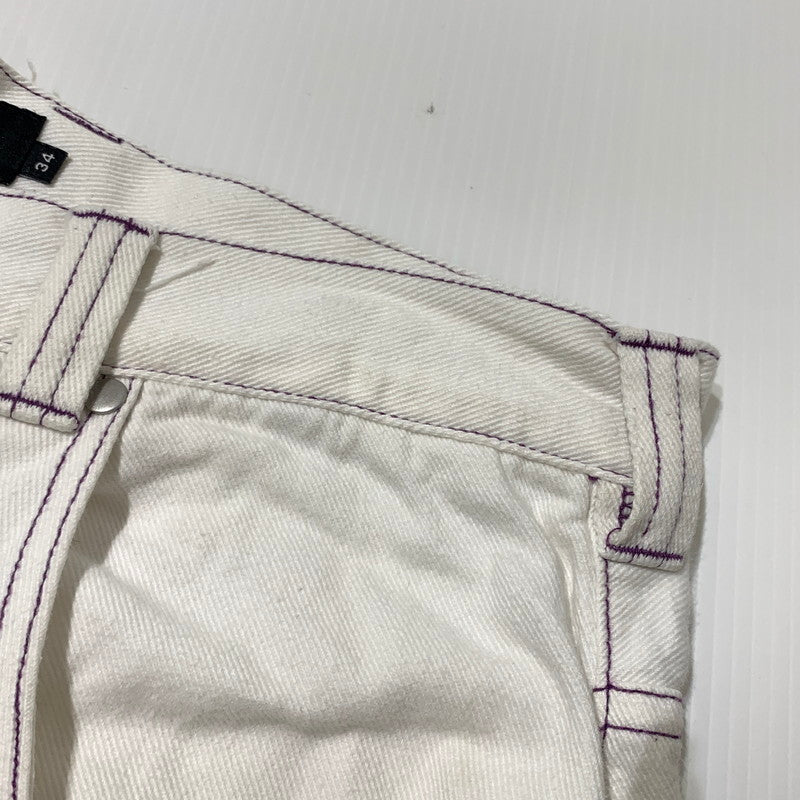 【現状渡し品】【メンズ】 X-LARGE エクストララージ HARDLY WORKING CONTRAST STITCH WIDE PANTS 101222031007 ハードリィワーキング コントラスト ステッチ ワイドパンツ ボトムス 153-260703-yo-19-tei サイズ：34 カラー：ホワイト 万代Net店