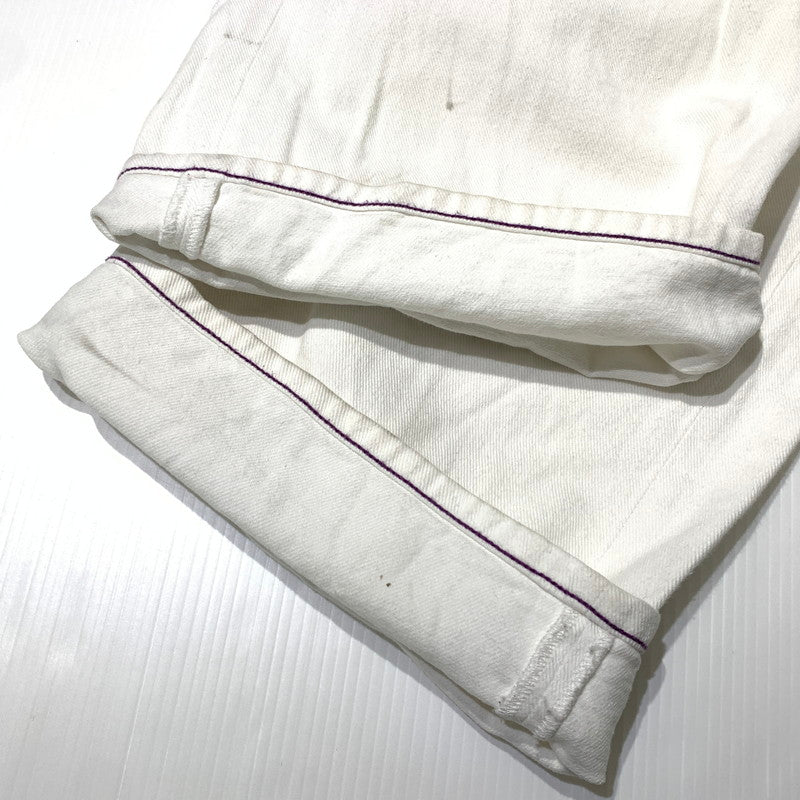 【現状渡し品】【メンズ】 X-LARGE エクストララージ HARDLY WORKING CONTRAST STITCH WIDE PANTS 101222031007 ハードリィワーキング コントラスト ステッチ ワイドパンツ ボトムス 153-260703-yo-19-tei サイズ：34 カラー：ホワイト 万代Net店