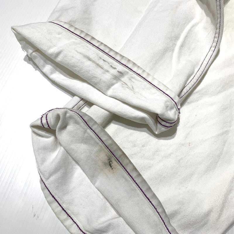 【現状渡し品】【メンズ】 X-LARGE エクストララージ HARDLY WORKING CONTRAST STITCH WIDE PANTS 101222031007 ハードリィワーキング コントラスト ステッチ ワイドパンツ ボトムス 153-260703-yo-19-tei サイズ：34 カラー：ホワイト 万代Net店