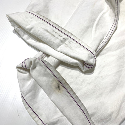 【現状渡し品】【メンズ】 X-LARGE エクストララージ HARDLY WORKING CONTRAST STITCH WIDE PANTS 101222031007 ハードリィワーキング コントラスト ステッチ ワイドパンツ ボトムス 153-260703-yo-19-tei サイズ：34 カラー：ホワイト 万代Net店