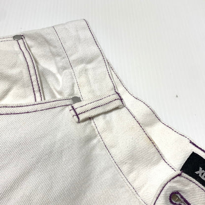 【現状渡し品】【メンズ】 X-LARGE エクストララージ HARDLY WORKING CONTRAST STITCH WIDE PANTS 101222031007 ハードリィワーキング コントラスト ステッチ ワイドパンツ ボトムス 153-260703-yo-19-tei サイズ：34 カラー：ホワイト 万代Net店