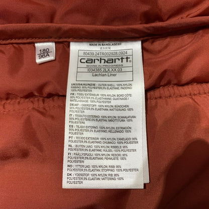【現状渡し品】【メンズ】 Carhartt WIP カーハート ワークインプログレス LACHLAN LINER I034385 ラクリンライナー ジャケット アウター 145-260507-ko-09-tei サイズ：L カラー：レッド/オレンジ 万代Net店