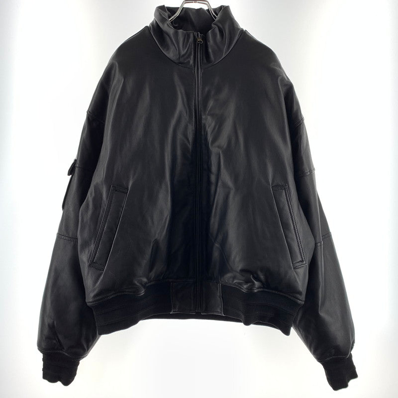 【中古品】【メンズ】 EVISEN SKATEBOARDS エビセン スケートボード RAMLEATHER PADDED JACKET ラムレザー パッド ジャケット アウター 羊皮 142-260507-ko-01-tei サイズ：M カラー：ブラック 万代Net店
