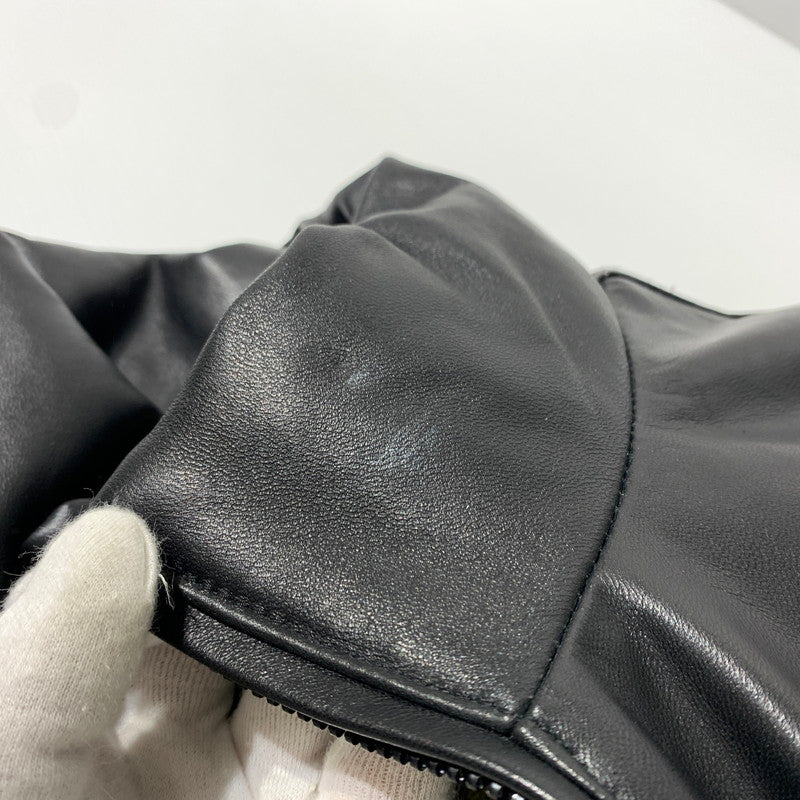 【中古品】【メンズ】 EVISEN SKATEBOARDS エビセン スケートボード RAMLEATHER PADDED JACKET ラムレザー パッド ジャケット アウター 羊皮 142-260507-ko-01-tei サイズ：M カラー：ブラック 万代Net店