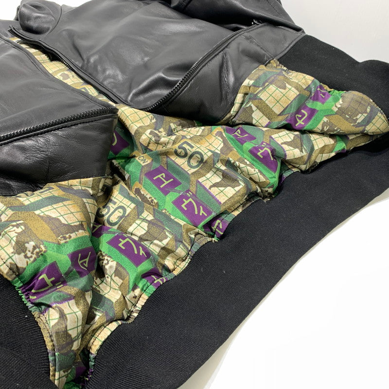 【中古品】【メンズ】 EVISEN SKATEBOARDS エビセン スケートボード RAMLEATHER PADDED JACKET ラムレザー パッド ジャケット アウター 羊皮 142-260507-ko-01-tei サイズ：M カラー：ブラック 万代Net店