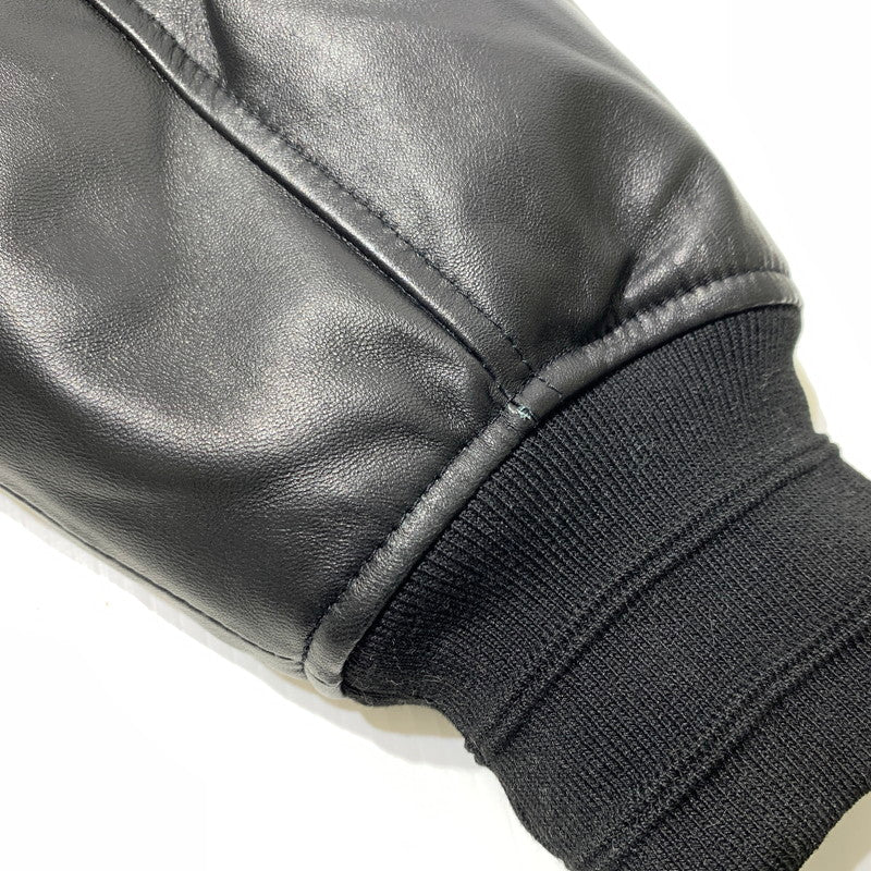 【中古品】【メンズ】 EVISEN SKATEBOARDS エビセン スケートボード RAMLEATHER PADDED JACKET ラムレザー パッド ジャケット アウター 羊皮 142-260507-ko-01-tei サイズ：M カラー：ブラック 万代Net店