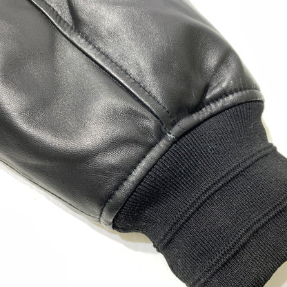 【中古品】【メンズ】 EVISEN SKATEBOARDS エビセン スケートボード RAMLEATHER PADDED JACKET ラムレザー パッド ジャケット アウター 羊皮 142-260507-ko-01-tei サイズ：M カラー：ブラック 万代Net店