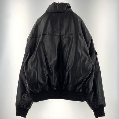 【中古品】【メンズ】 EVISEN SKATEBOARDS エビセン スケートボード RAMLEATHER PADDED JACKET ラムレザー パッド ジャケット アウター 羊皮 142-260507-ko-01-tei サイズ：M カラー：ブラック 万代Net店