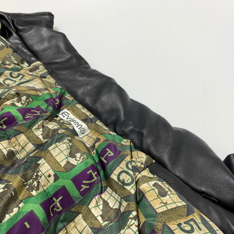 【中古品】【メンズ】 EVISEN SKATEBOARDS エビセン スケートボード RAMLEATHER PADDED JACKET ラムレザー パッド ジャケット アウター 羊皮 142-260507-ko-01-tei サイズ：M カラー：ブラック 万代Net店