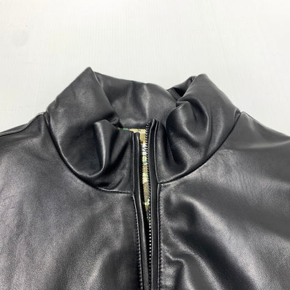 【中古品】【メンズ】 EVISEN SKATEBOARDS エビセン スケートボード RAMLEATHER PADDED JACKET ラムレザー パッド ジャケット アウター 羊皮 142-260507-ko-01-tei サイズ：M カラー：ブラック 万代Net店
