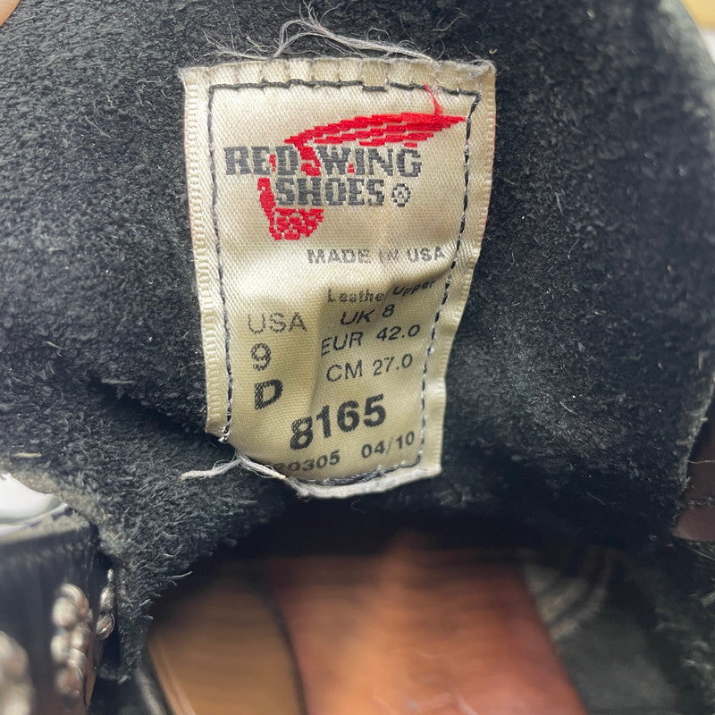 【中古品】【メンズ】 RED WING レッドウィング 6-INCH CLASSIC ROUND TOE BOOTS 8165 6インチ クラシック ラウンドトゥ ブーツ 靴 シューズ 164-260604-yo-06-tei サイズ：27cm カラー：ブラック 万代Net店