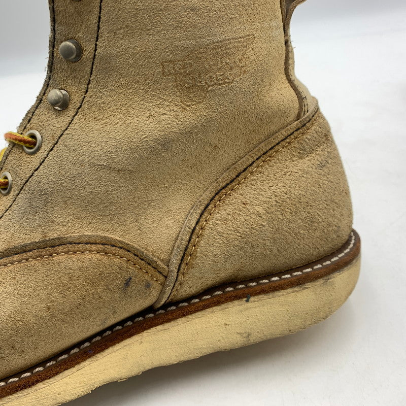 【現状渡し品】【メンズ】 RED WING レッドウィング 6INCH LINEMAN BOOTS 2908 6インチ ラインマン ブーツ 靴 ワークブーツ 164-260606-ko-03-tei サイズ：9D カラー：ベージュ 万代Net店