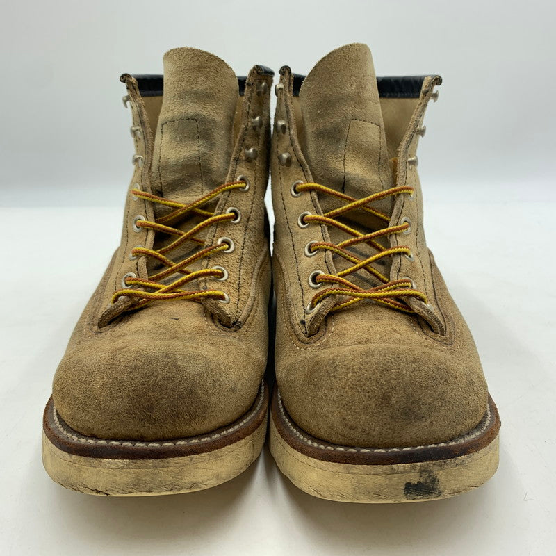 【現状渡し品】【メンズ】 RED WING レッドウィング 6INCH LINEMAN BOOTS 2908 6インチ ラインマン ブーツ 靴 ワークブーツ 164-260606-ko-03-tei サイズ：9D カラー：ベージュ 万代Net店