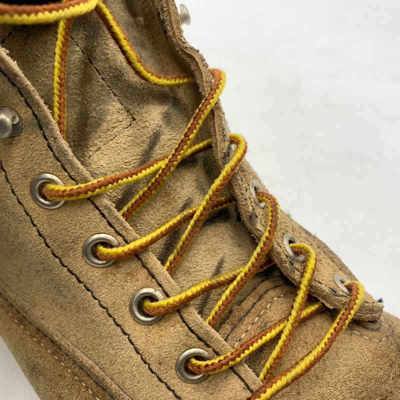 【現状渡し品】【メンズ】 RED WING レッドウィング 6INCH LINEMAN BOOTS 2908 6インチ ラインマン ブーツ 靴 ワークブーツ 164-260606-ko-03-tei サイズ：9D カラー：ベージュ 万代Net店