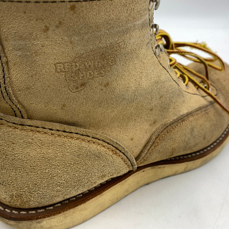 【現状渡し品】【メンズ】 RED WING レッドウィング 6INCH LINEMAN BOOTS 2908 6インチ ラインマン ブーツ 靴 ワークブーツ 164-260606-ko-03-tei サイズ：9D カラー：ベージュ 万代Net店
