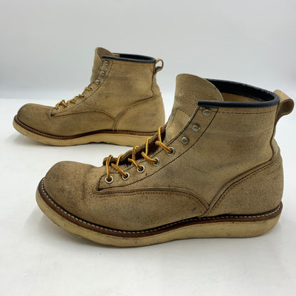 【現状渡し品】【メンズ】 RED WING レッドウィング 6INCH LINEMAN BOOTS 2908 6インチ ラインマン ブーツ 靴 ワークブーツ 164-260606-ko-03-tei サイズ：9D カラー：ベージュ 万代Net店