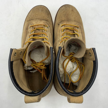 【現状渡し品】【メンズ】 RED WING レッドウィング 6INCH LINEMAN BOOTS 2908 6インチ ラインマン ブーツ 靴 ワークブーツ 164-260606-ko-03-tei サイズ：9D カラー：ベージュ 万代Net店