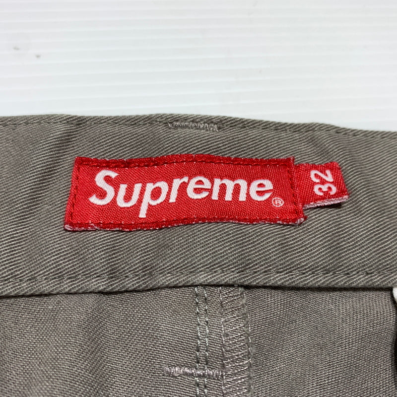 【中古品】【メンズ】 Supreme シュプリーム WORK CHINO PANT ワーク チノパンツ ボトムス ストレートパンツ 149-260716-ko-14-tei サイズ：32 カラー：ベージュ系/グレー系 万代Net店