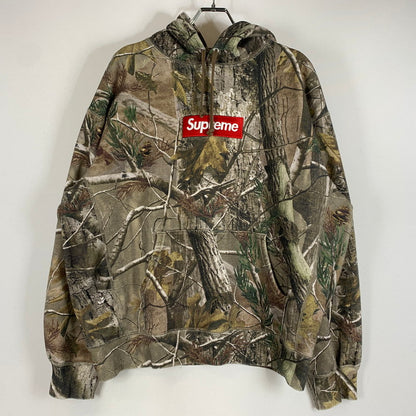 【中古品】【メンズ】 SUPREME シュプリーム BOXLOGO HOODED SWEAT SHIRT ボックス ロゴ フーディ スウェットシャツ トップス プルオーバーパーカー 149-260513-ko-05-tei サイズ：L カラー：カーキ 万代Net店