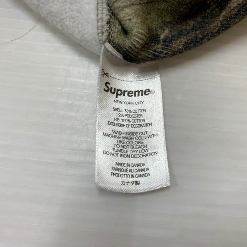 【中古品】【メンズ】 SUPREME シュプリーム BOXLOGO HOODED SWEAT SHIRT ボックス ロゴ フーディ スウェットシャツ トップス プルオーバーパーカー 149-260513-ko-05-tei サイズ：L カラー：カーキ 万代Net店
