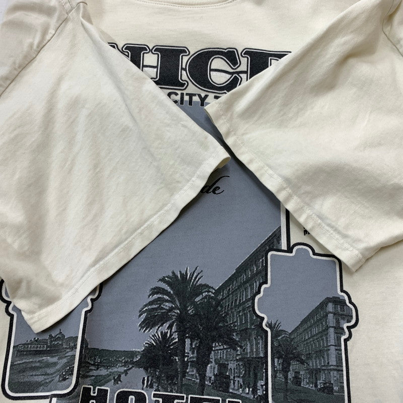 【中古品】【メンズ】 RHUDE ルード NICE T-SHIRT ナイス Tシャツ 半袖 トップス USA製 141-260508-ks-20-tei サイズ：L カラー：ホワイト 万代Net店