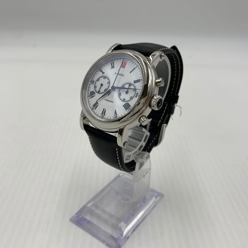 【中古品】【メンズ】 B-BARRELビーバレル SIMPLE CHRONOGRAPH BB-0036 シンプル 天津クロノグラフ 自動巻き腕時計 197-260814-yo-14-tei カラー：シルバー 万代Net店