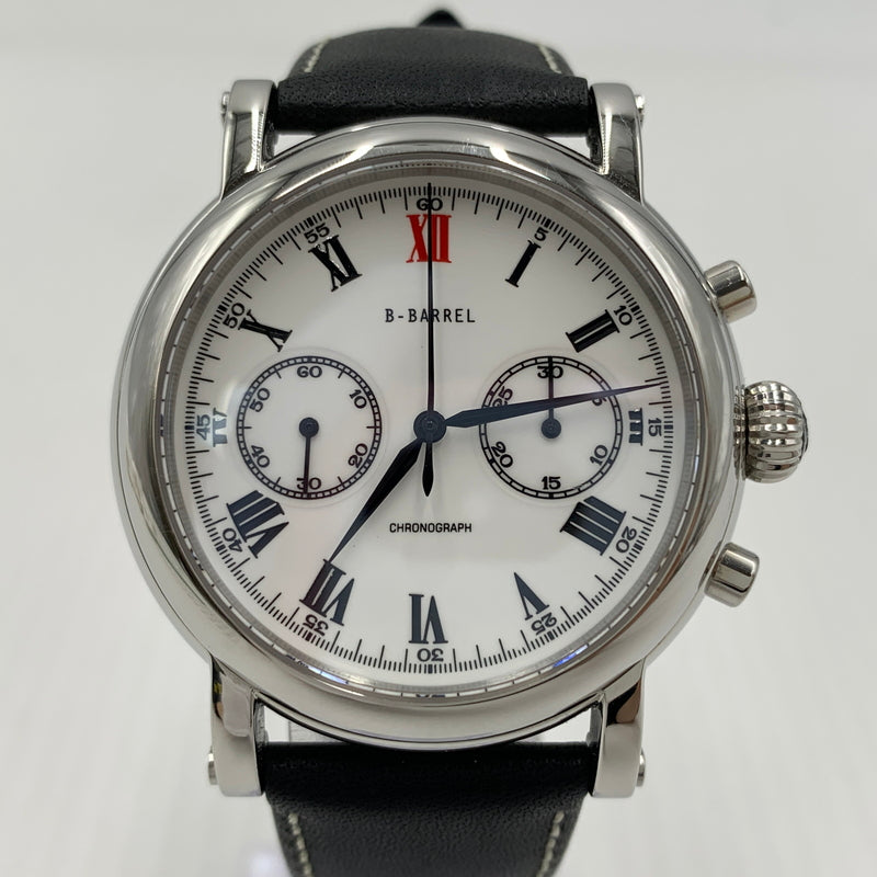 【中古品】【メンズ】 B-BARRELビーバレル SIMPLE CHRONOGRAPH BB-0036 シンプル 天津クロノグラフ 自動巻き腕時計 197-260814-yo-14-tei カラー：シルバー 万代Net店