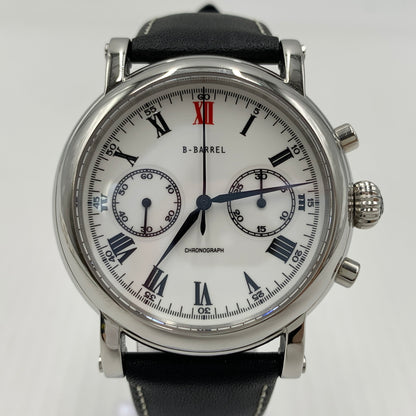 【中古品】【メンズ】 B-BARRELビーバレル SIMPLE CHRONOGRAPH BB-0036 シンプル 天津クロノグラフ 自動巻き腕時計 197-260814-yo-14-tei カラー：シルバー 万代Net店