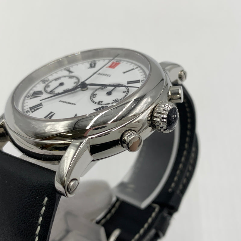 【中古品】【メンズ】 B-BARRELビーバレル SIMPLE CHRONOGRAPH BB-0036 シンプル 天津クロノグラフ 自動巻き腕時計 197-260814-yo-14-tei カラー：シルバー 万代Net店