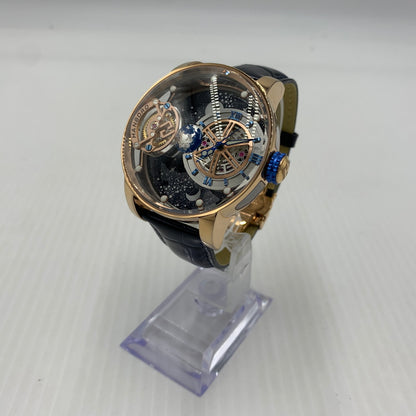 【中古品】【メンズ】 HANBORO ハンボロ CELESTIAL BODY SERIES NIGHT SKY AUTOMATIC WATCH セレスティアルシリーズ 自動巻き腕時計 天体モチーフ 197-260814-yo-13-tei カラー：ゴールド 万代Net店
