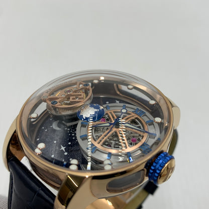 【中古品】【メンズ】 HANBORO ハンボロ CELESTIAL BODY SERIES NIGHT SKY AUTOMATIC WATCH セレスティアルシリーズ 自動巻き腕時計 天体モチーフ 197-260814-yo-13-tei カラー：ゴールド 万代Net店
