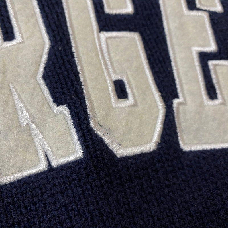 【中古品】【メンズ】 X-LARGE エクストララージ COLLEGE LOGO CREWNECK KNIT 101204015001 カレッジロゴ クルーネックニット トップス セーター 142-260716-ss-02-tei サイズ：M カラー：ネイビー 万代Net店