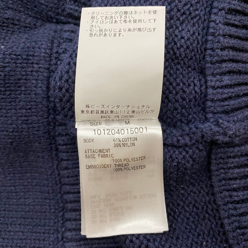【中古品】【メンズ】 X-LARGE エクストララージ COLLEGE LOGO CREWNECK KNIT 101204015001 カレッジロゴ クルーネックニット トップス セーター 142-260716-ss-02-tei サイズ：M カラー：ネイビー 万代Net店