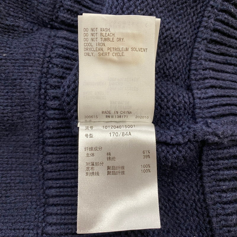 【中古品】【メンズ】 X-LARGE エクストララージ COLLEGE LOGO CREWNECK KNIT 101204015001 カレッジロゴ クルーネックニット トップス セーター 142-260716-ss-02-tei サイズ：M カラー：ネイビー 万代Net店