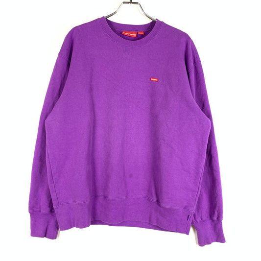 【中古品】【メンズ】 SUPREME シュプリーム SMALL BOX LOGO CREWNECK スモール ボックス ロゴ クルーネック スウェット トップス トレーナー 149-260513-ko-02-tei サイズ：M カラー：パープル 万代Net店