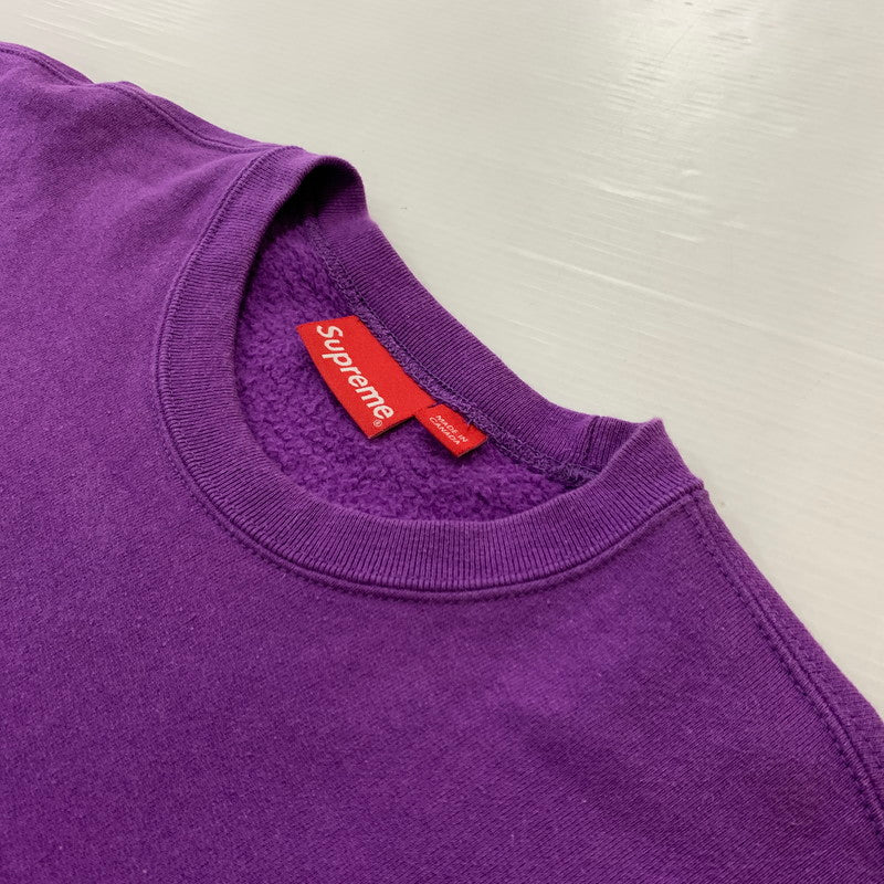 【中古品】【メンズ】 SUPREME シュプリーム SMALL BOX LOGO CREWNECK スモール ボックス ロゴ クルーネック スウェット トップス トレーナー 149-260513-ko-02-tei サイズ：M カラー：パープル 万代Net店