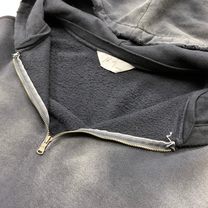 【中古品】【メンズ】 ANCELLM アンセルム 26SS LIGHT LOOP ZIP HOODIE ANC-CT148 ライト ループ ジップ フーディ トップス プルオーバーパーカー ハーフジップ 140-260510-ko-10-tei サイズ：1 カラー：グレー 万代Net店