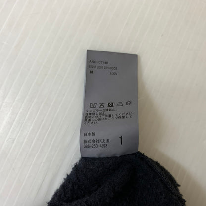 【中古品】【メンズ】 ANCELLM アンセルム 26SS LIGHT LOOP ZIP HOODIE ANC-CT148 ライト ループ ジップ フーディ トップス プルオーバーパーカー ハーフジップ 140-260510-ko-10-tei サイズ：1 カラー：グレー 万代Net店