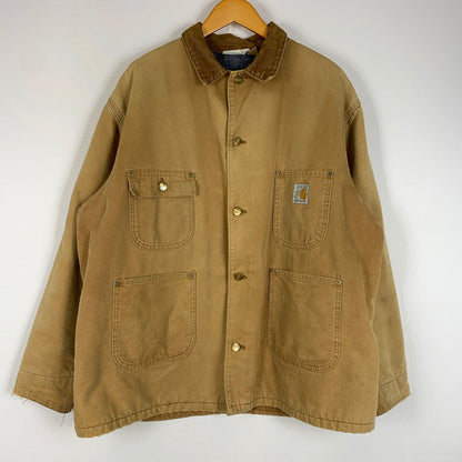 【現状渡し品】【メンズ】 Carhartt カーハート 100YEARS MICHIGAN CHORE COAT ミシガン ワークコート アウター ワークジャケット 145-260510-ko-13-fuzh サイズ：不明 カラー：ベージュ 万代Net店