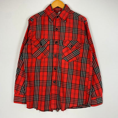 【現状渡し品】【メンズ】 FROSTPROOF フロストプルーフ 60-70's FLANNEL SHIRT VINTAGE 60-70年代 フランネル シャツ トップス ネルシャツ ヴィンテージ 145-260510-ko-04-tei サイズ：15.5 カラー：レッド 万代Net店